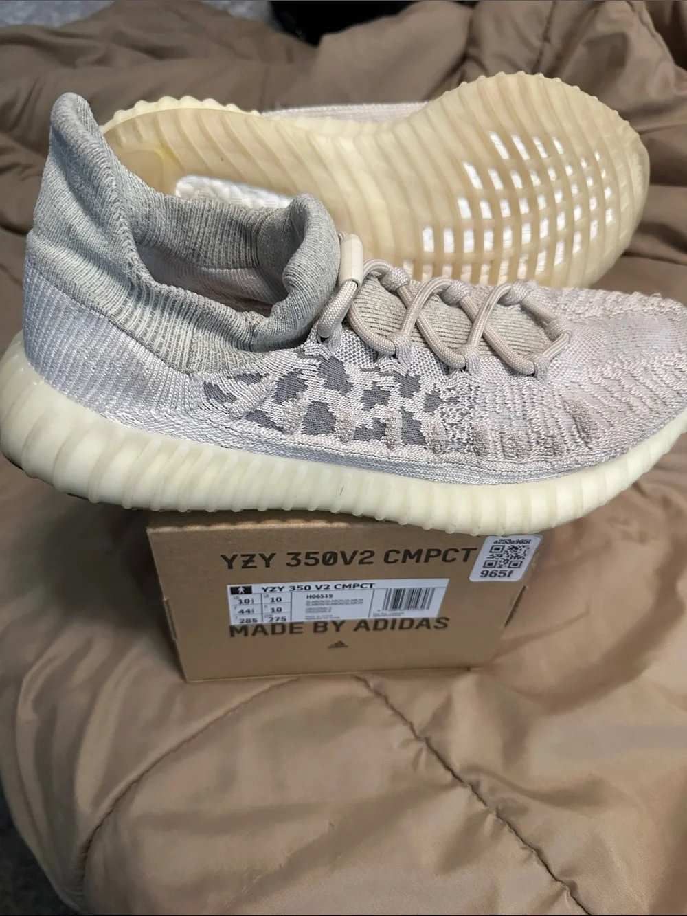 adidas Yeezy Boost 350 V2 CMPCT Slate Bone— Light Grey with Cream Sole